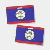 Badge Drapeau du Belize (Avant & arrière)