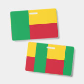 Badge Drapeau du Bénin (Avant & arrière)