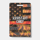 Badge Drapeau du chef adjoint des pompiers (Back)