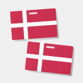 Badge Drapeau du Danemark (Avant & arrière)