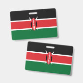 Badge Drapeau du Kenya (Avant & arrière)