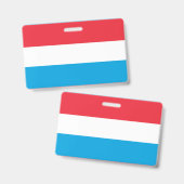 Badge drapeau du Luxembourg (Avant & arrière)