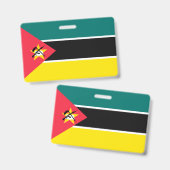 Badge drapeau du Mozambique (Avant & arrière)