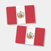 Badge Drapeau du Pérou (Avant & arrière)