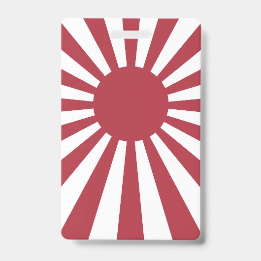 Badge Drapeau du soleil levant impérial du Japon, Edo à (Front)