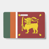 Badge Drapeau du Sri Lanka (Arrière)
