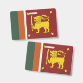Badge Drapeau du Sri Lanka (Avant & arrière)