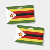 Badge drapeau du Zimbabwe (Avant & arrière)