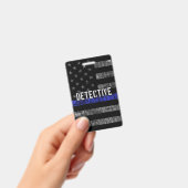 Badge Drapeau en détresse Detective Thin Blue Line (Manuel / portable)