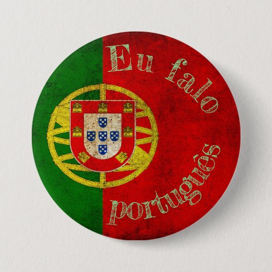 Badge drapeau eu falo português (Devant)