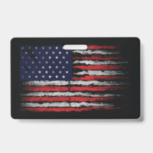 Badge Drapeau Grunge U.S.A