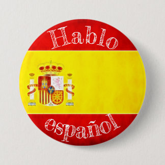 Badge drapeau hablo español