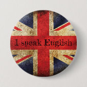 Badge drapeau I speak English (Devant)