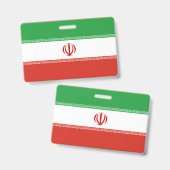 Badge Drapeau iranien (Avant & arrière)