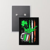 Badge Drapeau irlandais drôle de bière (Recto/Verso)