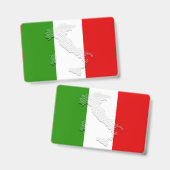 Badge Drapeau italien (Avant & arrière)
