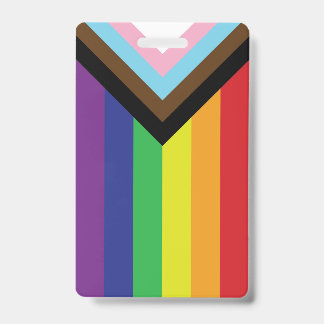 Badge Drapeau LGBTQIA Progressif