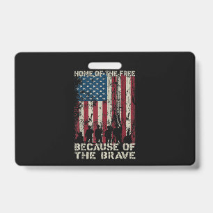 Badge Drapeau Maison des Libres à cause des Vétérans Bra