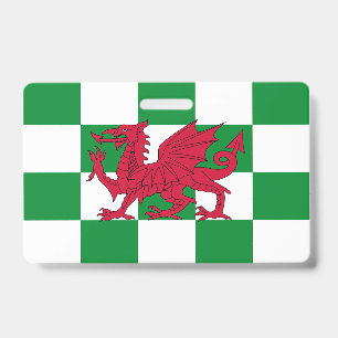 Badge Drapeau mystique de dragon celtique rouge du Pays