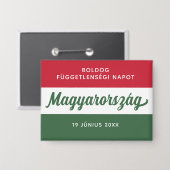 Badge Drapeau national de la fête de l'indépendance de l (Recto/Verso)