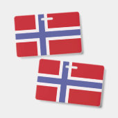 Badge Drapeau norvégien (Avant & arrière)