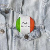 Badge drapeau parlo italiano (En situation)