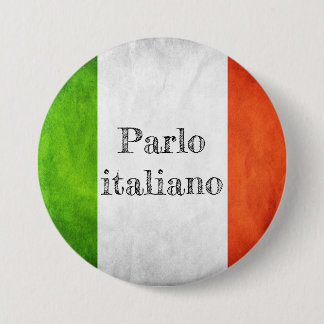 Badge drapeau parlo italiano
