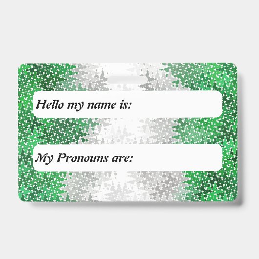 Badge Drapeau Personnalisable Grayromantic Pride Boho (Avant)