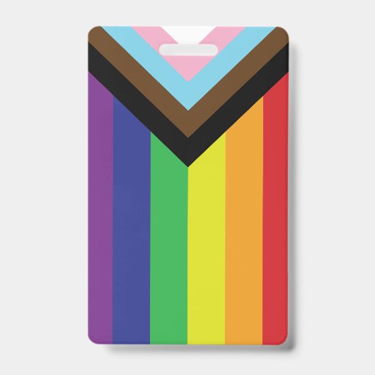 Badge Drapeau progressiste LGBTQIA (Front)