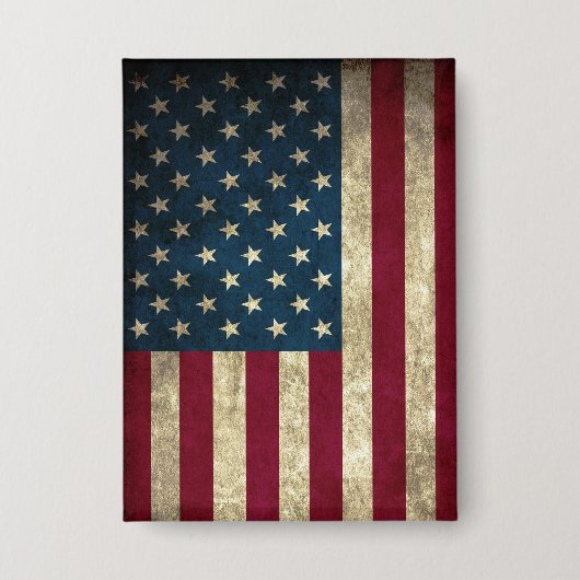 Badge Drapeau Rétro des États-Unis (Recto)