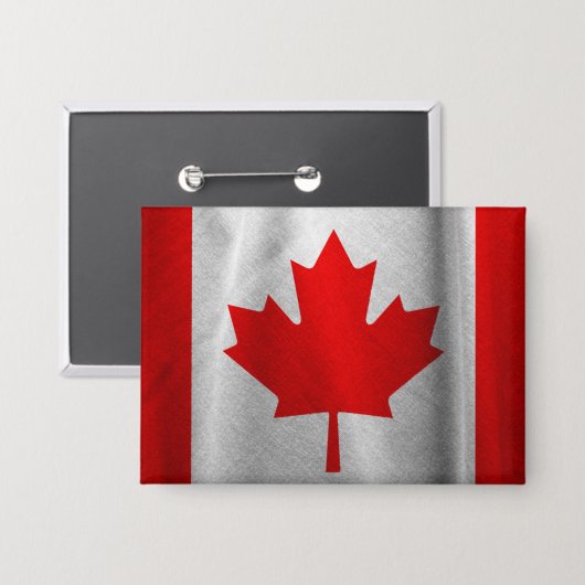 Badge Drapeau rétro du Canada (Recto/Verso)