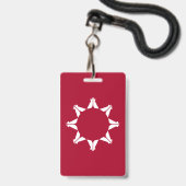Badge Drapeau sioux oglala lakota (Avant avec lanière)