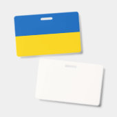Badge Drapeau ukrainien (Ukraine) (Avant & arrière)