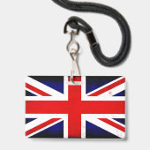 Badge Drapeau Union Jack britannique (Avant avec lanière)