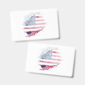 Badge Drapeau USA (Avant & arrière)