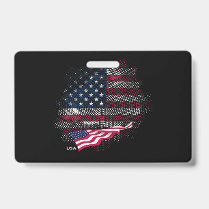 Badge Drapeau USA