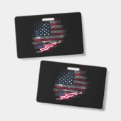 Badge Drapeau USA (Avant & arrière)