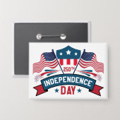 Badge Drapeaux et feux d'artifice du 250e anniversaire d (Recto/Verso)
