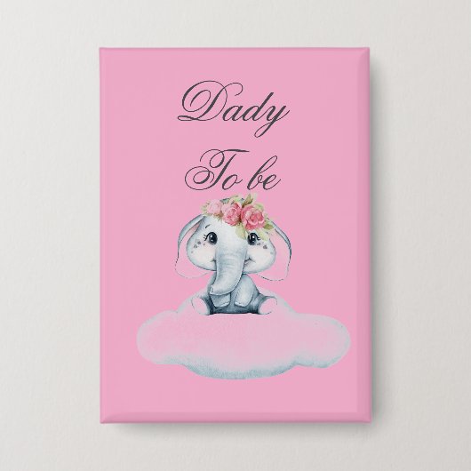 Badge Dreamy Days avec Rosie l'éléphant. (Recto)