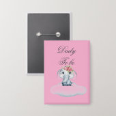 Badge Dreamy Days avec Rosie l'éléphant. (Recto/Verso)