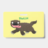 Badge Drôle animal avide de carcajou (Arrière)