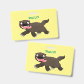 Badge Drôle animal avide de carcajou (Avant & arrière)