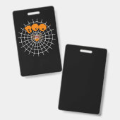 Badge Drôle Boo Spider Web Halloween long manches (Avant & arrière)