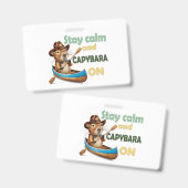 Badge drôle de capybara, cadeau, mignon capybara, ne pas (Avant & arrière)