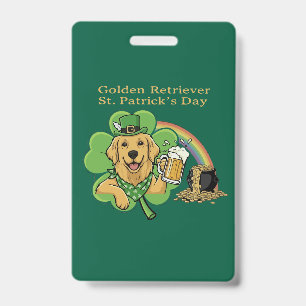 Badge Drôle de Lepréchaun de la Saint-Patrick avec Retri