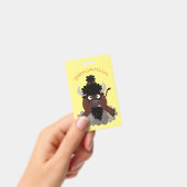 Badge Drôle dessin animé de bison de buffle (À main)