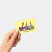 Badge Drôle dessin animé de poulets de tricot (À main)