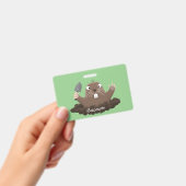 Badge Drôle gopher de poche creusant dessin dessin de de (Manuel / portable)