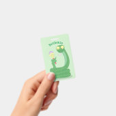Badge Drôle serpent vert avec caricature maraca (Manuel / portable)