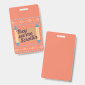 Badge Drôle Ugly Hanoukka Voir Me Scrollin Tee (Avant & arrière)